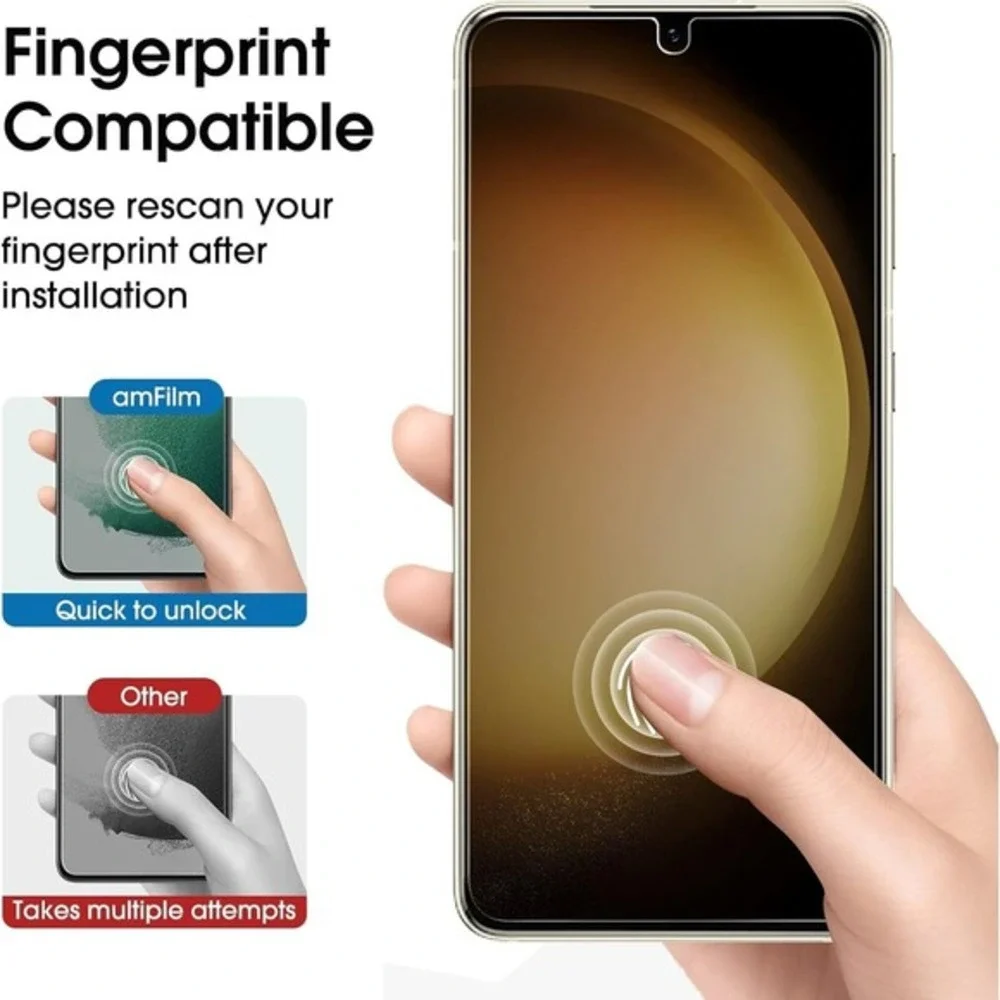 amFilm‎ 2+2 Pack for Galaxy S23+ — Privacy Screen & Camera Lens Protectors